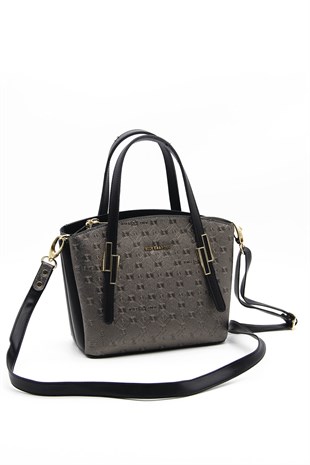 Silver & Polo Platin - Siyah SP1021 Kadın El Çantası