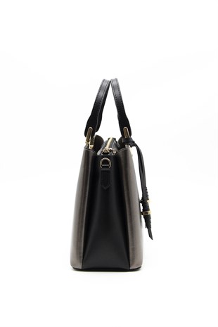 Silver & Polo Platin - Siyah SP969 Kadın El Çantası