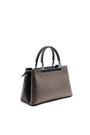 Silver & Polo Platin - Siyah SP913 Kadın El Çantası