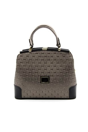 Silver & Polo Platin - Siyah SP706 Kadın El Çantası