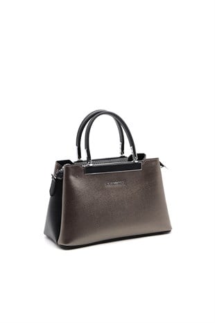 Silver & Polo Platin - Siyah SP913 Kadın El Çantası