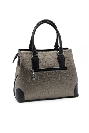 Silver & Polo Platin - Siyah SP667 Kadın El Çantası