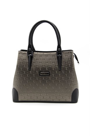 Silver & Polo Platin - Siyah SP667 Kadın El Çantası