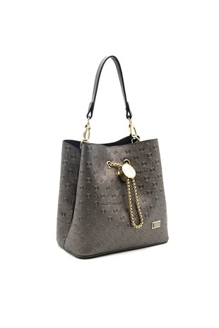 Silver & Polo Platin - Siyah SP967 Kadın Çapraz Çanta