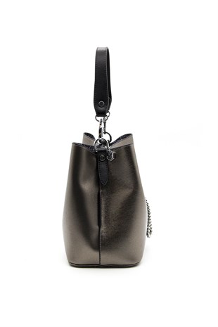 Silver & Polo Platin - Siyah SP967 Kadın Çapraz Çanta