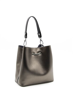 Silver & Polo Platin - Siyah SP967 Kadın Çapraz Çanta