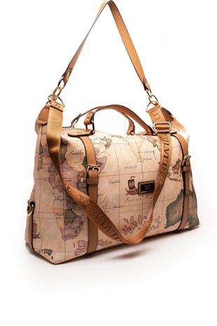 Silver & Polo Pudra - A.Taba SP1064 Kadın Seyahat Çantası