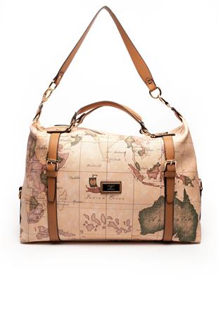 Silver & Polo Pudra - A.Taba SP1064 Kadın Seyahat Çantası