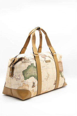 Silver & Polo Pudra - Camel SP873 Kadın Seyahat Çantası