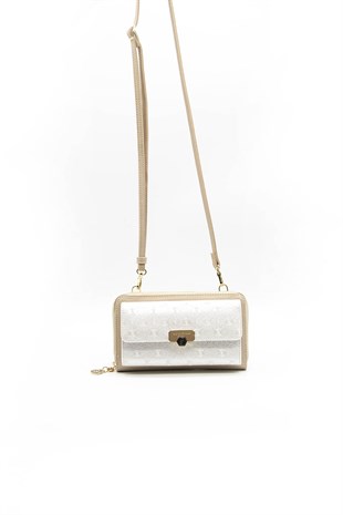 Silver & Polo Sedef - S.nut SP921 Kadın Askılı Cüzdanlı Telefon Çantası