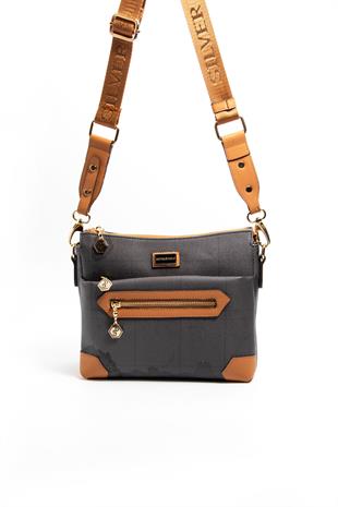 Silver & Polo Siyah - A.Taba SP1110 Kadın Çapraz Çanta