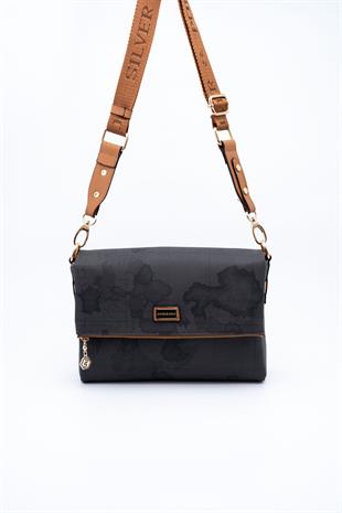 Silver & Polo Siyah - A.Taba SP963 Kadın Çapraz Çanta