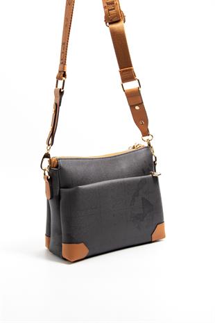 Silver & Polo Siyah - A.Taba SP1110 Kadın Çapraz Çanta