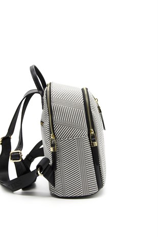Silver & Polo Siyah Beyaz - Siyah SP901 Kadın Sırt Çantası