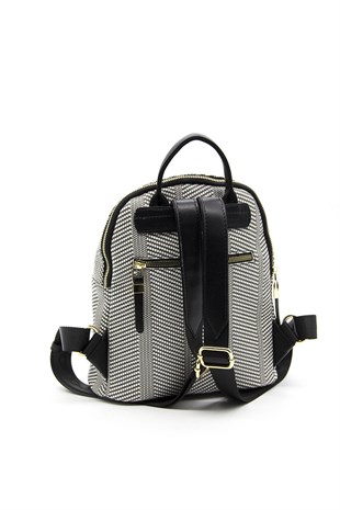 Silver & Polo Siyah Beyaz - Siyah SP901 Kadın Sırt Çantası