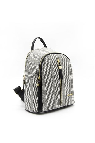 Silver & Polo Siyah Beyaz - Siyah SP901 Kadın Sırt Çantası