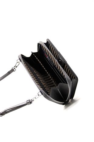 Silver & Polo Siyah Beyaz - Mat Siyah - Kemik SP1138 Kadın Cüzdan & Kartlık