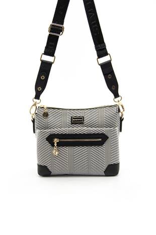 Silver & Polo Siyah Beyaz - Siyah SP1110 Kadın Çapraz Çanta