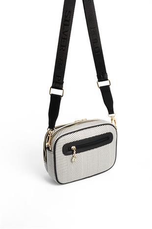 Silver & Polo Siyah Beyaz - Siyah SP1162 Kadın Çapraz Çanta