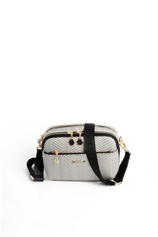 Silver & Polo Siyah Beyaz - Siyah SP1162 Kadın Çapraz Çanta