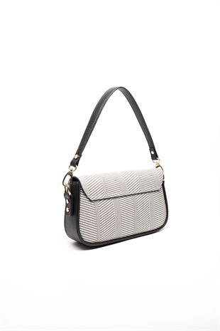 Silver & Polo Siyah Beyaz - Siyah SP1179 Kadın Omuz Çantası