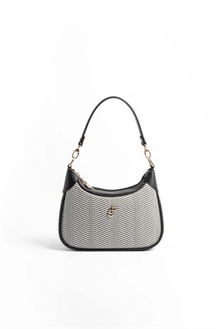 Silver & Polo Siyah Beyaz - Siyah SP1180 Kadın Omuz Çantası