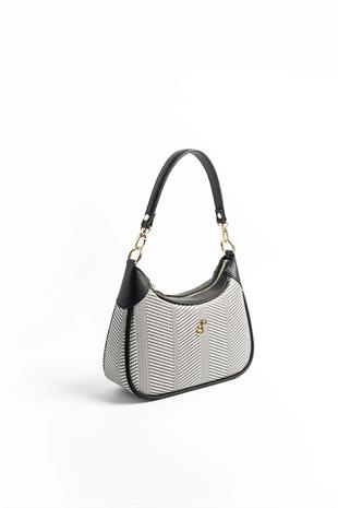 Silver & Polo Siyah Beyaz - Siyah SP1180 Kadın Omuz Çantası