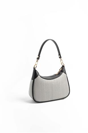 Silver & Polo Siyah Beyaz - Siyah SP1180 Kadın Omuz Çantası