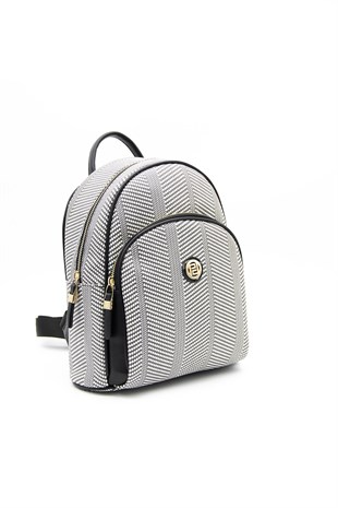 Silver & Polo Siyah Beyaz - Siyah SP1062 Kadın Sırt Çantası
