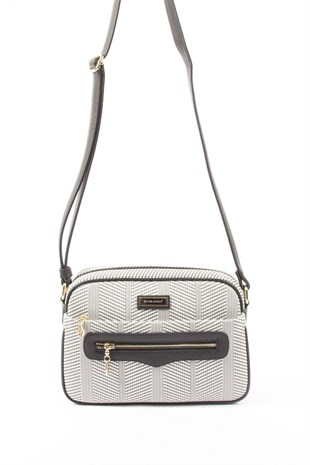 Silver & Polo Siyah Beyaz - Siyah SP491 Kadın Çapraz Çanta