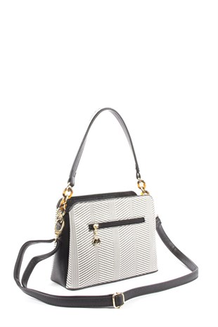 Silver & Polo Siyah Beyaz - Siyah SP937 Kadın Omuz Çantası