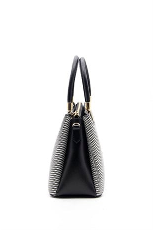 Silver & Polo Siyah Beyaz - Siyah SP1000 Kadın El Çantası