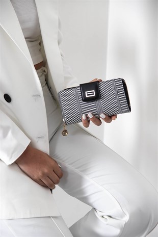 Silver & Polo Siyah Beyaz - Siyah SP928 Kadın Cüzdan & Kartlık