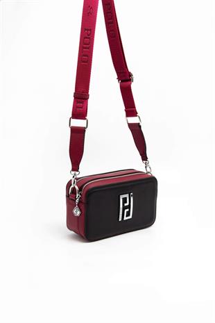 Silver & Polo Siyah - Bordo SP1078 Kadın Çapraz Çanta