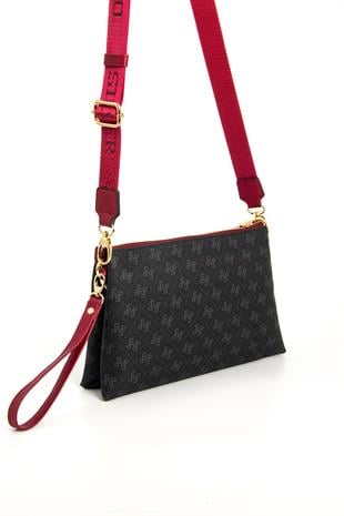 Silver & Polo Siyah - Bordo SP1129 Kadın Çapraz Çanta