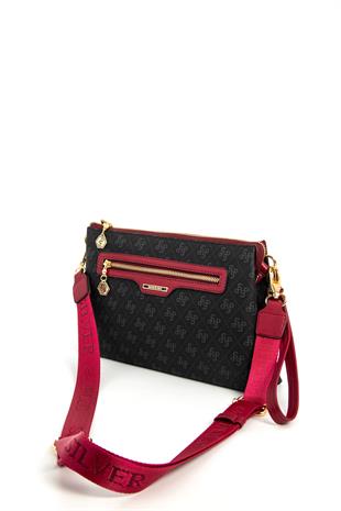 Silver & Polo Siyah - Bordo SP1129 Kadın Çapraz Çanta
