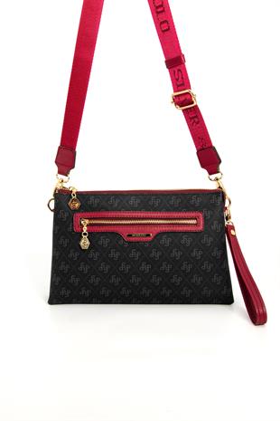 Silver & Polo Siyah - Bordo SP1129 Kadın Çapraz Çanta