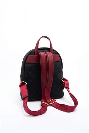 Silver & Polo Siyah - Bordo SP1146 Kadın Sırt Çantası