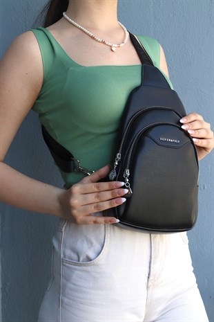 Silver & Polo Siyah - Siyah SP959 Kadın Bel Çantası