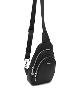 Silver & Polo Siyah - Siyah SP959 Kadın Bel Çantası