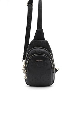 Silver & Polo Siyah - Siyah SP959 Kadın Bel Çantası