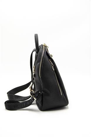 Silver & Polo Siyah - Platin SP1123 Kadın Sırt Çantası