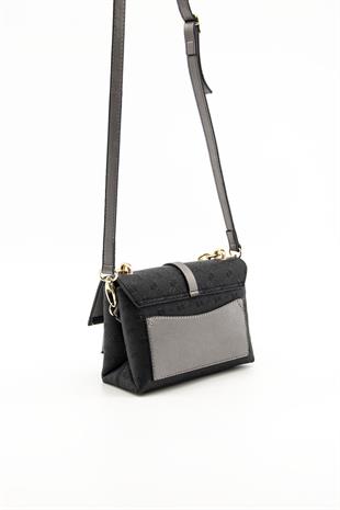 Silver & Polo Siyah - Platin SP1148 Kadın Çapraz Çanta