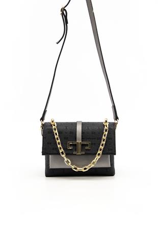 Silver & Polo Siyah - Platin SP1148 Kadın Çapraz Çanta