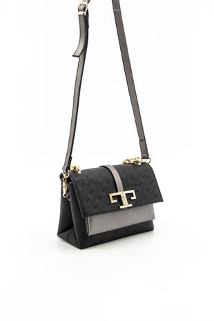 Silver & Polo Siyah - Platin SP1148 Kadın Çapraz Çanta