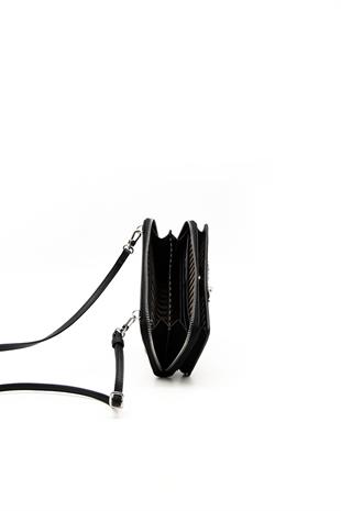 Silver & Polo Siyah - Rugan Siyah SP1138 Kadın Cüzdan & Kartlık