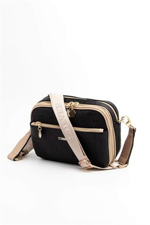 Silver & Polo Siyah - S.nut SP1162 Kadın Çapraz Çanta