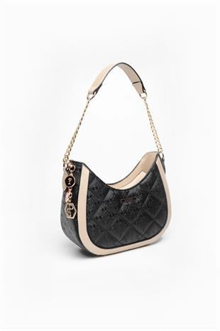 Silver & Polo Siyah - S.nut SP1168 Kadın Omuz Çantası