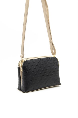 Silver & Polo Siyah - S.nut SP623 Kadın Çapraz Çanta