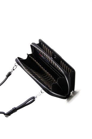 Silver & Polo Siyah - Siyah SP1138 Kadın Askılı Cüzdanlı Telefon Çantası
